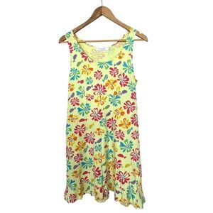 VTG Y2K Fresh Produce Lime Green Summer Tropical Fish Floral Tank Dress